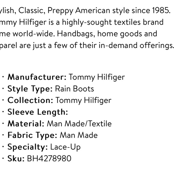 Tommy Hilfiger Womens Muddy Wellies Cold Weather Rain Boots Navy 7 Medium (B,M) - Picture 3 of 3